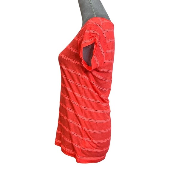 Y2k Bebe T-Shirt Womens L Red Striped Rhinestone Summer Bling Party Festive - Picture 4 of 11